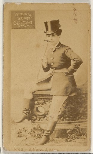 Card 843, Eliza Long, from the Actors and Actresses series (N45, Type 2) for Virginia Brights Cigarettes