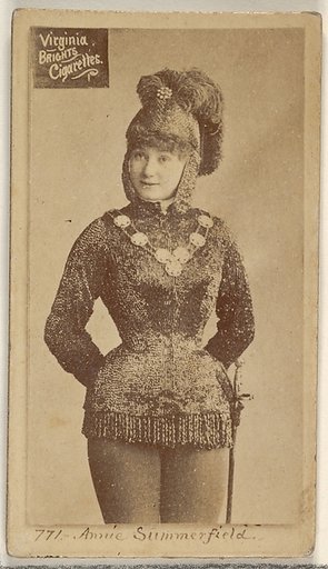 Card 771, Annie Summerfield, from the Actors and Actresses series (N45, Type 2) for Virginia Brights Cigarettes