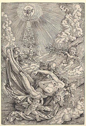 The Body of Christ Carried by Angels towards Heaven