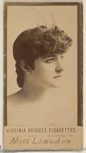 Miss Langdon, from the Actors and Actresses series (N45, Type 3) for Virginia Brights Cigarettes