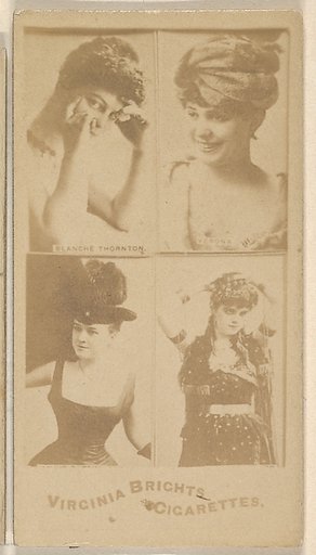 Blanche Thornton/ Verona, from the Actors and Actresses series (N45, Type 4) for Virginia Brights Cigarettes