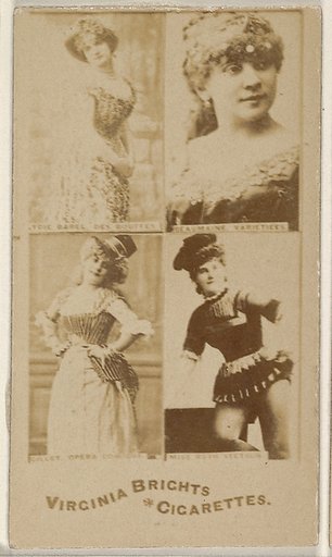 Beaumaine, Variettees/ Callet, Opera Comique/ Miss Ruth Stetson, from the Actors and Actresses series (N45, Type 4) for Virginia Brights Cigarettes
