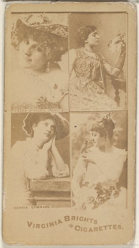 Lea D' Ascot, Paris/ Jane Hading, Paris/ Depoix, Gymnase, from the Actors and Actresses series (N45, Type 4) for Virginia Brights Cigarettes