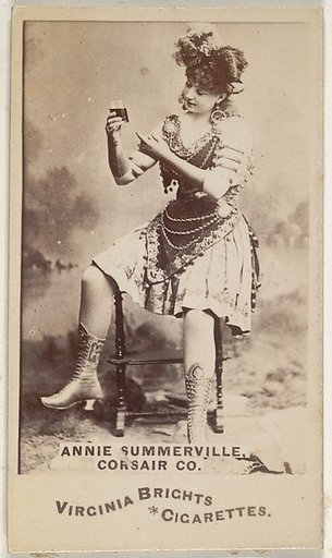 Annie Summerville, Corsair Co., from the Actors and Actresses series (N45, Type 6) for Virginia Brights Cigarettes