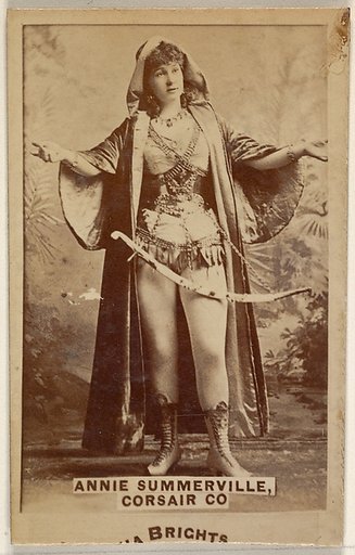 Annie Summerville, Corsair Co., from the Actors and Actresses series (N45, Type 6) for Virginia Brights Cigarettes