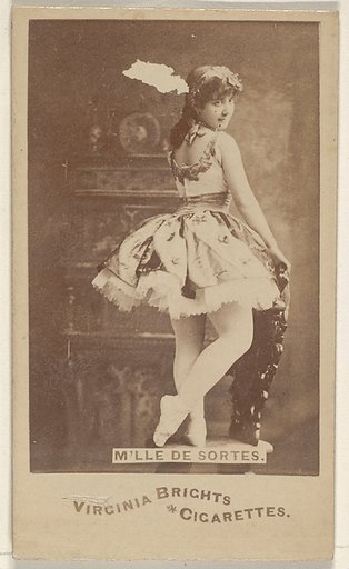 M'lle de Sortes, from the Actors and Actresses series (N45, Type 6) for Virginia Brights Cigarettes