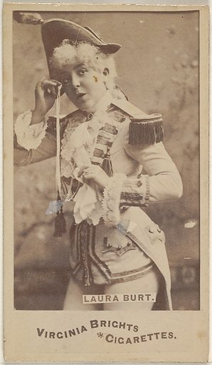Laura Burt, from the Actors and Actresses series (N45, Type 6) for Virginia Brights Cigarettes