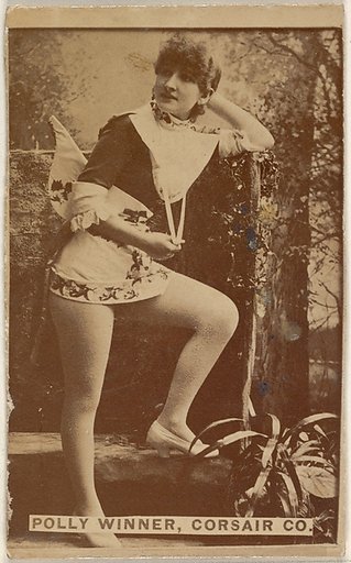 Polly Winner, Corsair Co., from the Actors and Actresses series (N45, Type 6) for Virginia Brights Cigarettes