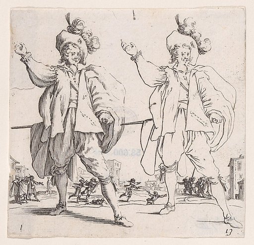 L'Officier Tenant son Épée Horizontale (The Officer Holding his Sword Horizontally), plate 13 from "Varie Figure" (Various Figures)