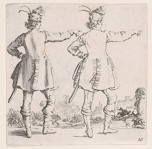 Le Turc Vu de Dos (The Turk Seen from Behind), plate 10 from "Varie Figure" (Various Figures)