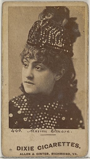 Card 440, Marion Elmore, from the Actors and Actresses series (N45, Type 7) for Dixie Cigarettes