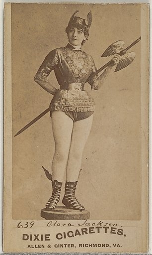 Card 639, Clara Jackson, from the Actors and Actresses series (N45, Type 7) for Dixie Cigarettes