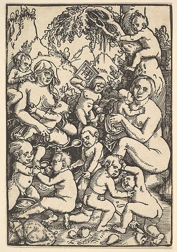 Two Mothers with Children (Die Kinderaue)