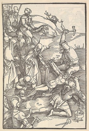 Christ Nailed to the Cross; verso: Christ Nailed to the Cross, from Speculum Passionis Domini Nostri Ihesu Christi