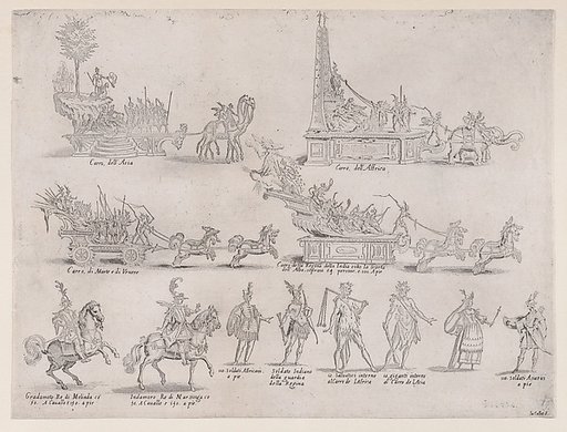 Le Chars et Les Personnages (The Chariots and The Characters), from "La Guerre d'Amour" (Guerra d'Amore) (War of Love)