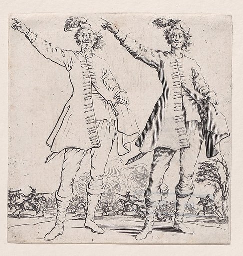 Le Turc vu de Face, Levant le Bras Droit (Front View of the Turk, Raising his Right Arm), from "Varie Figure" (Various Figures)