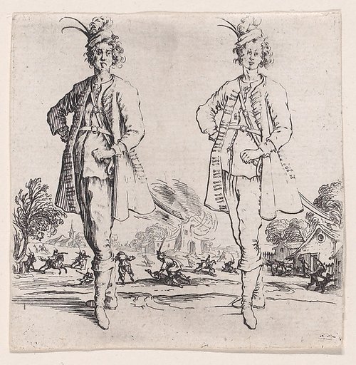 Le Turc vu de Face, La Main Droite Posée sur la Hanche (Front View of the Turk, Right Hand Placed on Hip), from "Varie Figure" (Various Figures)