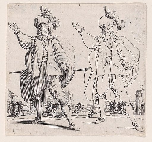L'Officier Tenant son Épée Horizontale (The Officer Holding his Sword Horizontally), from "Varie Figure" (Various Figures)