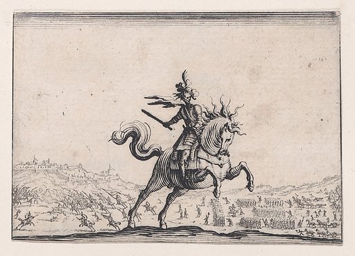 Le Commandant a Cheval (The Commander on Horseback), from "Les Caprices" Series A, The Florence Set
