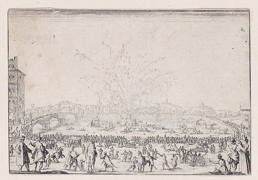 Le Feu d'Artifice sur l'Arno (Fireworks on the Arno), from "Les Caprices" Series A, The Florence Set