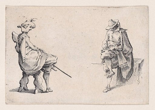 Deux Personnages Assis (Two Seated Figures), from "Les Caprices" Series A, The Florence Set