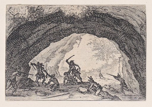 La Caverne de Brigands (The Cave of Thieves), from "Les Caprices" Series A, The Florence Set