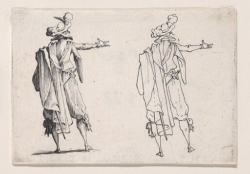 L'Homme Vu de Dos la Main Droite Tendue (Man Seen from Behind with his Right Hand Extended), from "Les Caprices" Series A, The Florence Set
