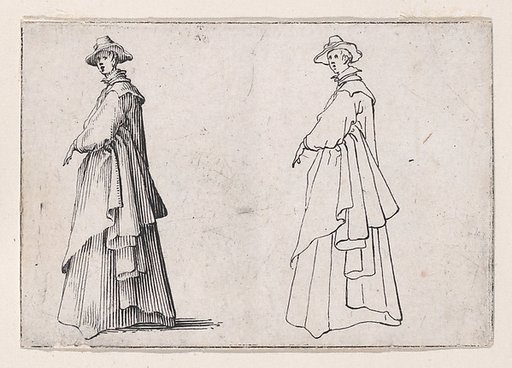 La Dame au Vêtement Ample (The Lady with Ample Clothing), from "Les Caprices" Series A, The Florence Set