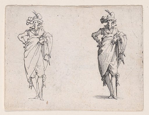 Le Gentilhomme de Face, La Main Droite Sur la Hanche (Gentleman Facing Foward, his Right Hand on his Hip), from Les Caprices Series A, The Florence Set