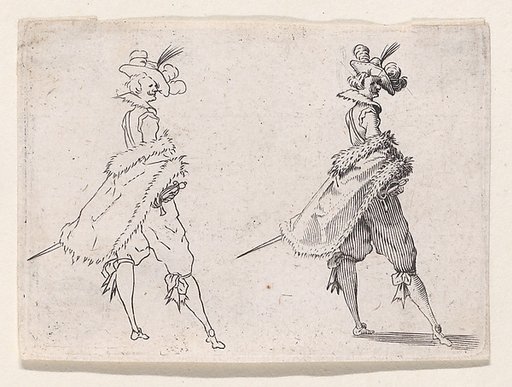 Reverse Copy of Le Gentilhomme au Manteau Posé sur la Hanche (Gentleman with his Mantle on his Hip), from "Les Caprices" Series A, The Florence Set