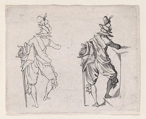 Copy of L'Homme Vu de Dos, Avec un Grand Épée (Man Viewed from Behind, With a Large Sword), from "Les Caprices" Series A, The Florence Set