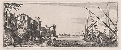 Reverse Copy of Le Petit Port appelé aussi Le Port de Mer (The Small Port, also called the Sea Port), from "Les Quatre Paysages" (The Four Landscapes)