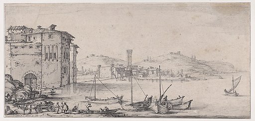 L'Embarquement des Marchandises (The Embarkation of Goods), from Paysages Gravés pour Jean de Médicis appelées aussi Paysages Dessinés a Florence, Vues de Florence, Paysages d'Italie, et Paysages Définitifs (Landscapes Engraved for Giovanni de'Medici, Landscapes Designed in Florence, Views of Floren