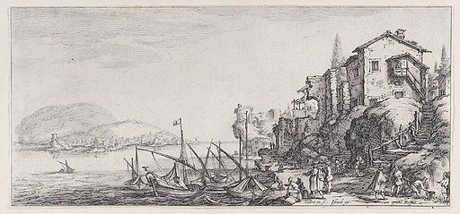 Le Petit Port pièce appelée aussi Le Port de Mer (The Small Port also called the Seaport), from "Paysages Gravés pour Jean de Médicis appelées aussi Paysages Dessinés a Florence, Vues de Florence, Paysages d'Italie, et Paysages Définitifs" (Landscapes Engraved for Giovanni de'Medici, Landscapes Desi