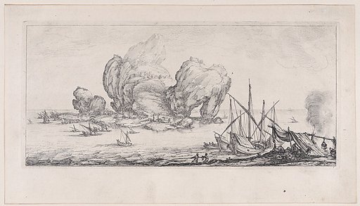 Le Grand Rocher (The Large Rock), from "Paysages Gravés pour Jean de Médicis appelées aussi Paysages Dessinés a Florence, Vues de Florence, Paysages d'Italie, et Paysages Définitifs" (Landscapes Engraved for Giovanni de'Medici, Landscapes Designed in Florence, Views of Florence, Landscapes of Italy,