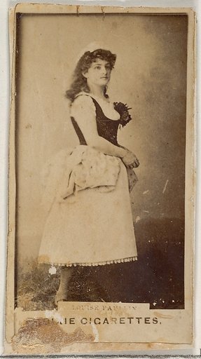 Louise Paullin, from the Actors and Actresses series (N45, Type 7) for Dixie Cigarettes