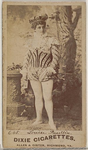 Card 645, Louise Paullin, from the Actors and Actresses series (N45, Type 7) for Dixie Cigarettes