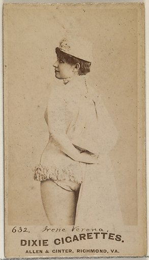 Card 632, Irene Verona, from the Actors and Actresses series (N45, Type 7) for Dixie Cigarettes