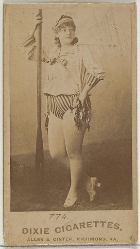 Card 774, from the Actors and Actresses series (N45, Type 7) for Dixie Cigarettes