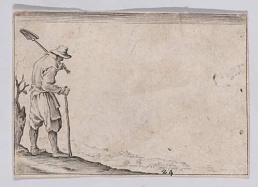 Reverse Copy of Le Paysan Portant sa Pelle sur L'Épaule (The Peasant Carrying his Shovel over his Shoulder), from Les Caprices Series A, The Florence Set