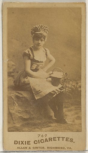 Card 749, from the Actors and Actresses series (N45, Type 7) for Dixie Cigarettes