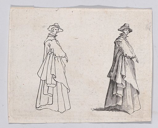 Reverse Copy of La Dame au Vêtement Ample (The Woman with the Ample Clothing), from "Les Caprices" Series A, The Florence Set