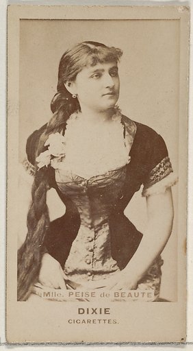 Mlle. Peise de Beaute, from the Actors and Actresses series (N45, Type 7) for Dixie Cigarettes