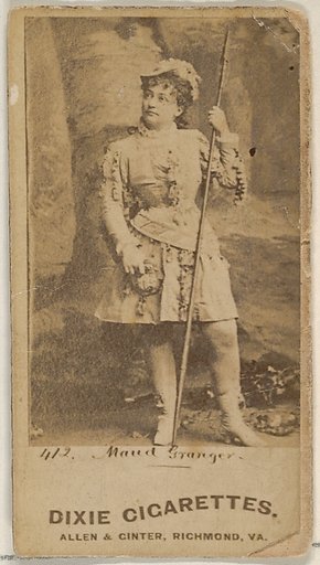 Card 412, Maud Granger, from the Actors and Actresses series (N45, Type 7) for Dixie Cigarettes
