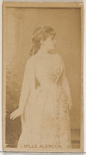 M'lle Alencon, from the Actors and Actresses series (N45, Type 8) for Virginia Brights Cigarettes