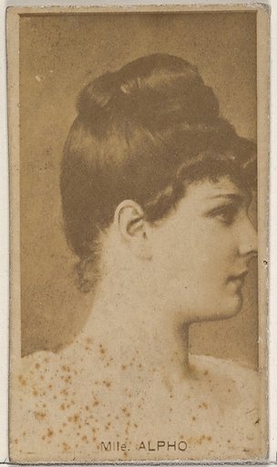 Mlle. Alpho, from the Actors and Actresses series (N45, Type 8) for Virginia Brights Cigarettes