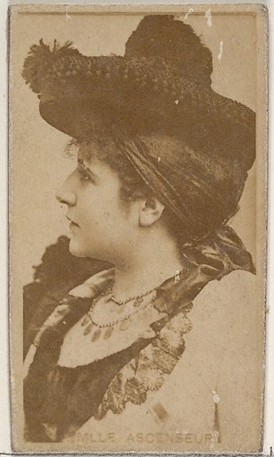 Mlle. Ascenseur, from the Actors and Actresses series (N45, Type 8) for Virginia Brights Cigarettes