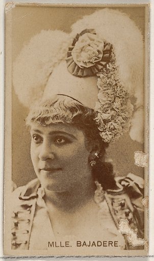 Mlle. Bajadere, from the Actors and Actresses series (N45, Type 8) for Virginia Brights Cigarettes
