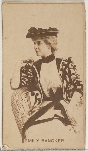 Emily Bancker, from the Actors and Actresses series (N45, Type 8) for Virginia Brights Cigarettes