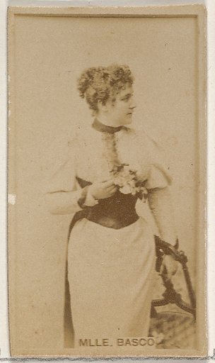 Mlle. Basco, from the Actors and Actresses series (N45, Type 8) for Virginia Brights Cigarettes